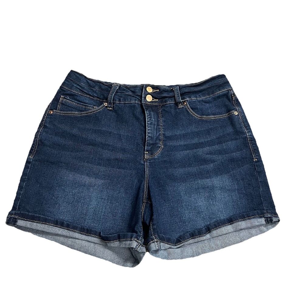 Denim Shorts Jorts Women Sz 8 Royalty For Me Stretch Cuffed